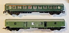 1/120 Набор из почтового и пассажирского (1/2 класса) вагонов, немецкие железные дороги