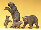 Набор окрашенных вручную фигурок бурые медведи