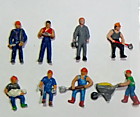 Набор фигурок из 8 штук "Рабочие". №3622. НО/1:87.