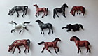 Набор окрашенных фигурок  "Лошади"